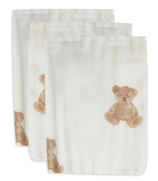 Jollein Tetra washandjes teddy bear