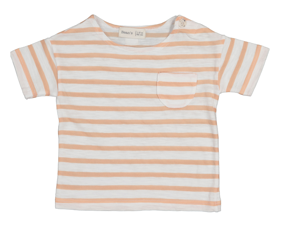 Bean’s T-shirt gestreept apricot