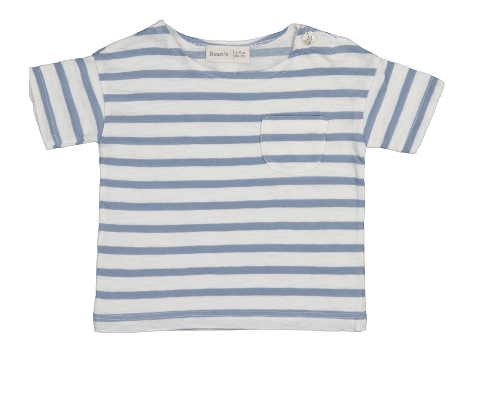 Bean’s T-shirt gestreept blauw