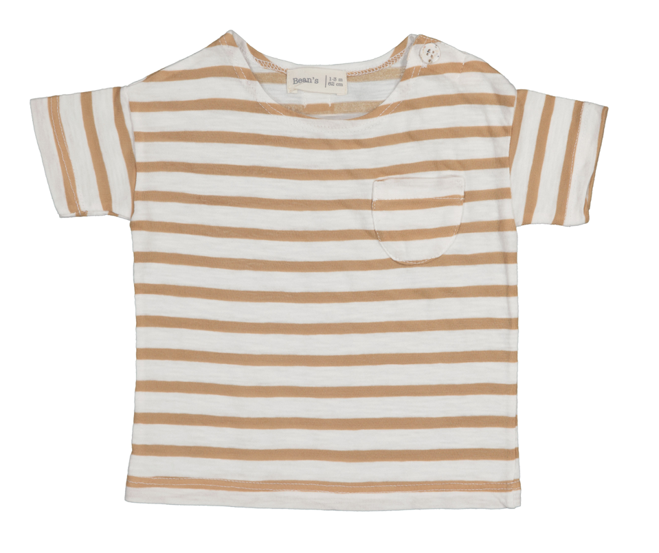 Bean’s T-shirt gestreept caramel