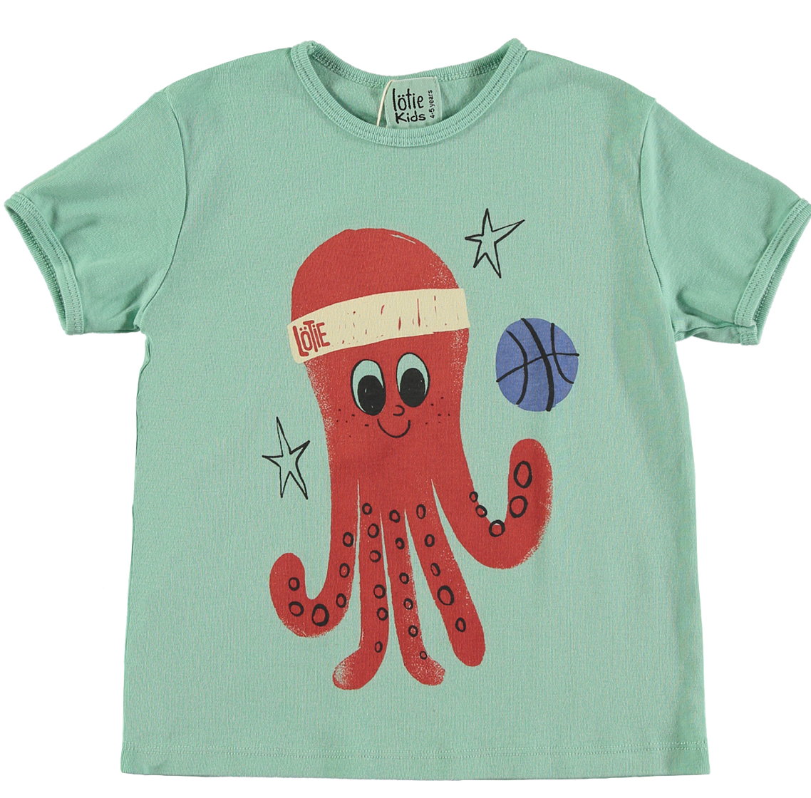 Lötiekids T-shirt seagreen octopus