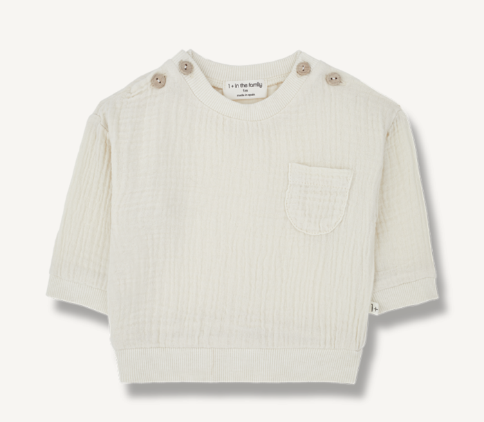 1+ in the Family sweater tetra ivory
