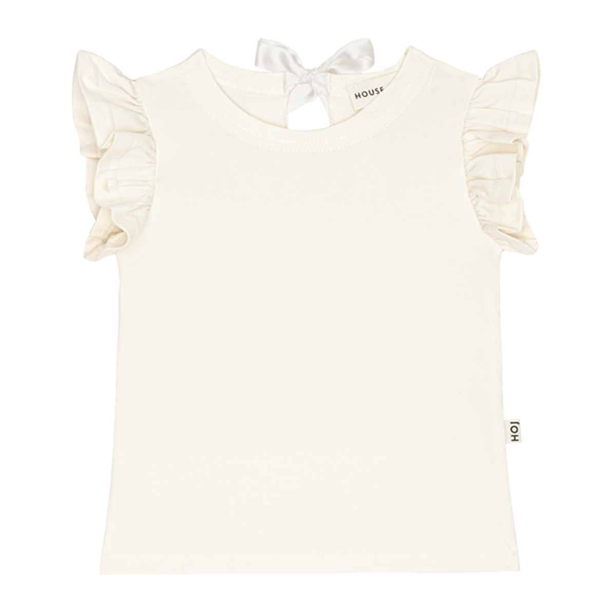 House of Jamie T-shirt ruffled cream