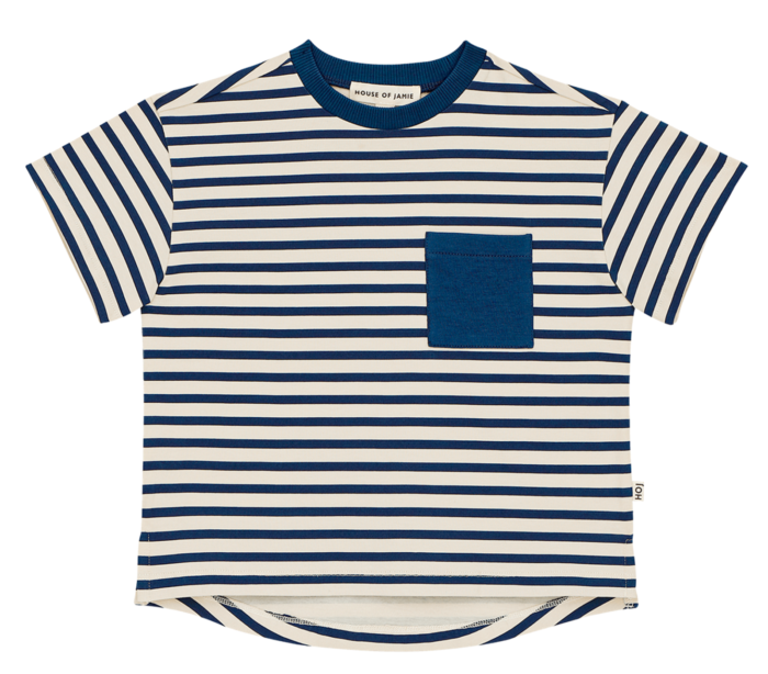 House of Jamie T-shirt navy gestreept