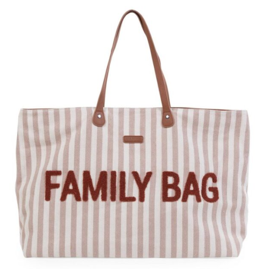 Childhome Family bag Stripes nude
