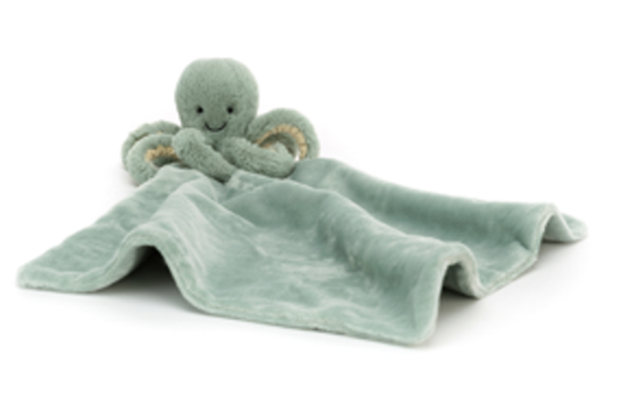 Jellycat Knuffeldoekje octopus mint