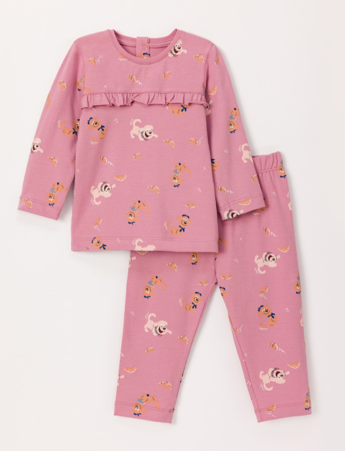 Woody Pyjama girls labradoodle all over print