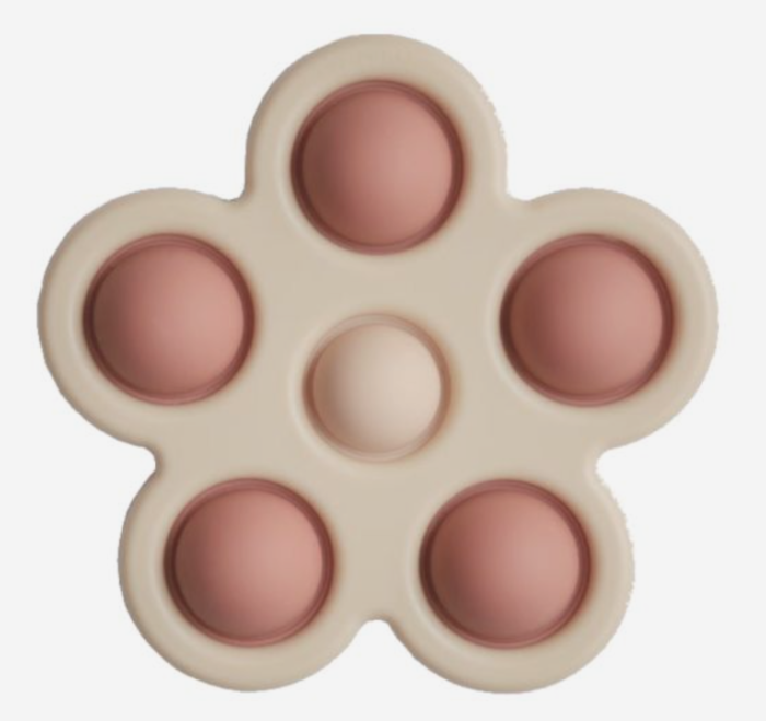 Mushie Press toy flower blush