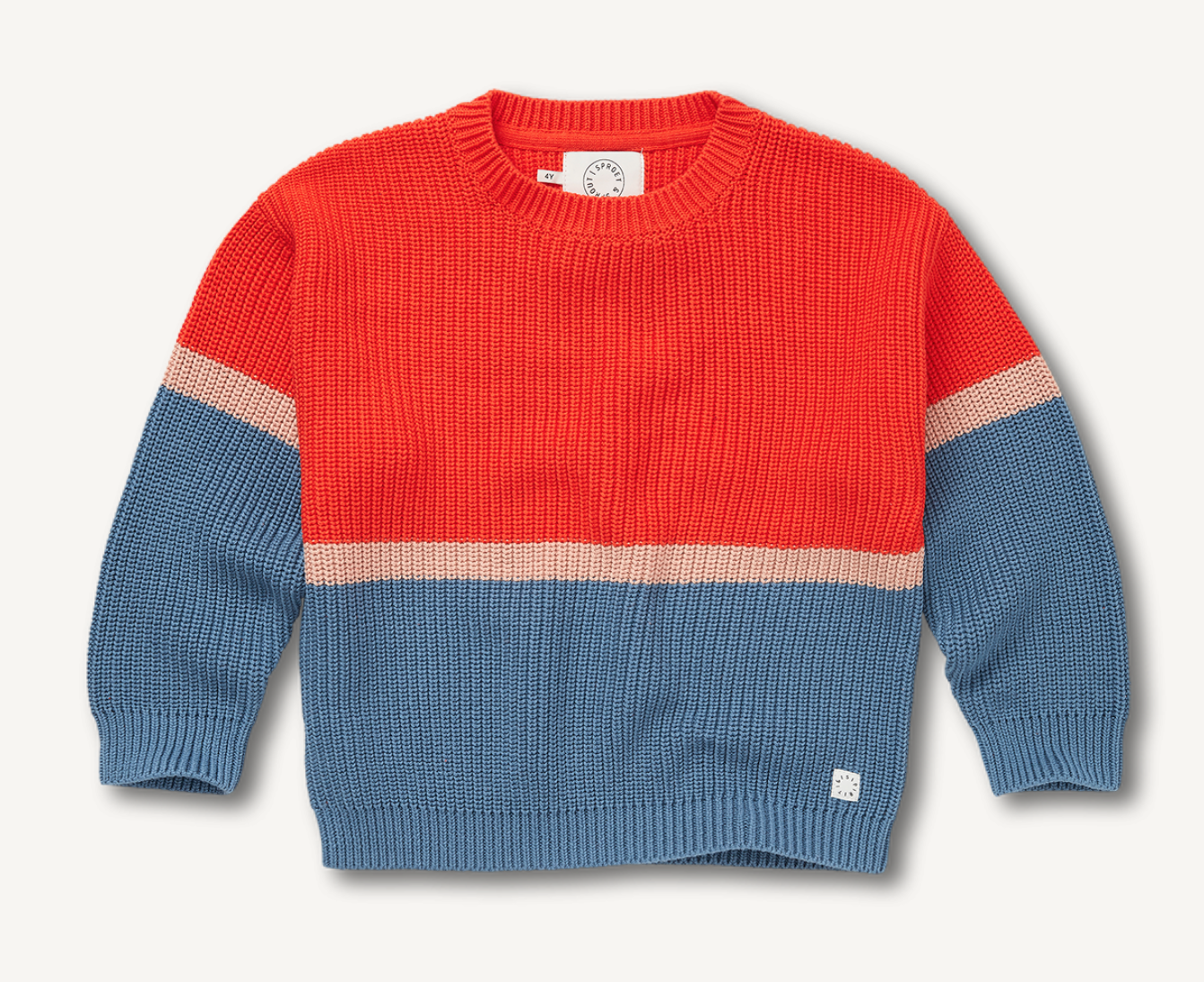 Sproet & Sprout pull colorblock oranje