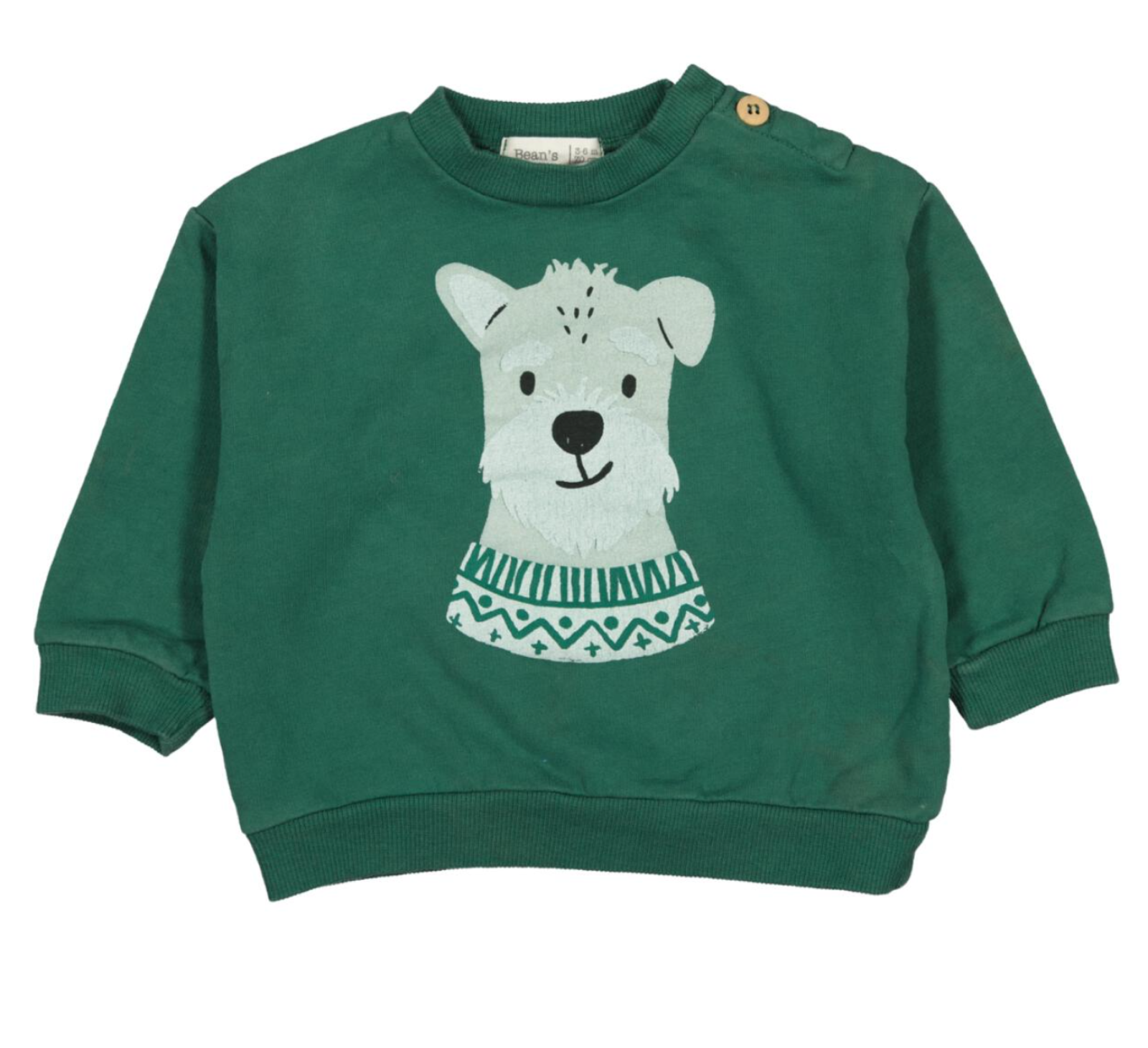 Bean’s Sweater hond groen