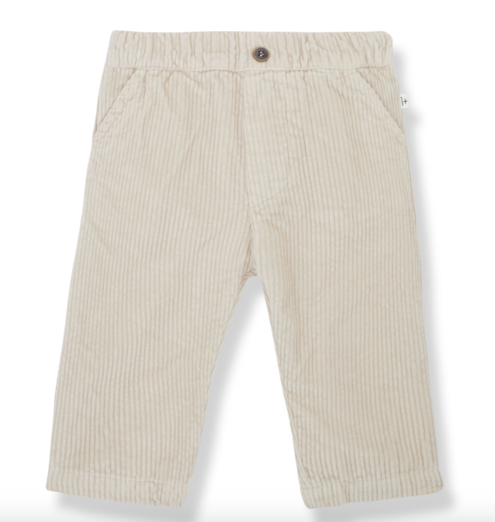 1+ in the Family Broek velours oatmeal