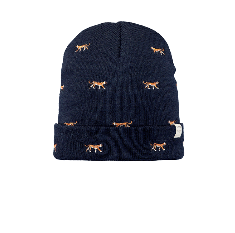 Barts Beanie navy met tijgers