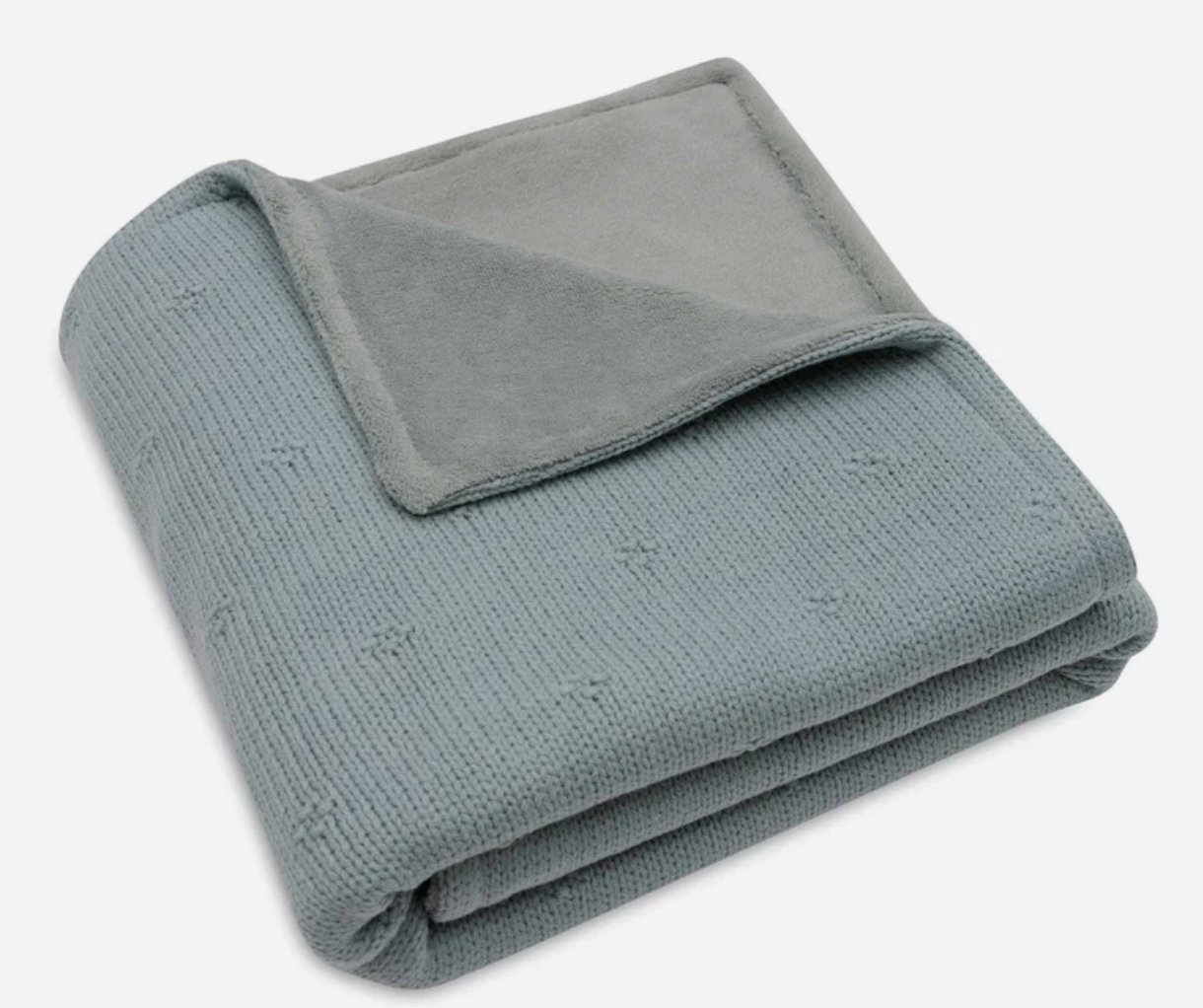 Jollein Deken+ fleece 75×100 cm cosy knit sea green